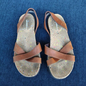 Merrell Womens Napa Valley Sling Brown Slip On Shoes Sandals Size 9